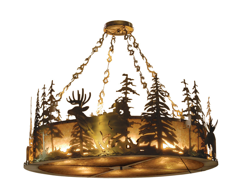 Meyda Tiffany 32206 12 Light Inverted Pendant, Antique Copper