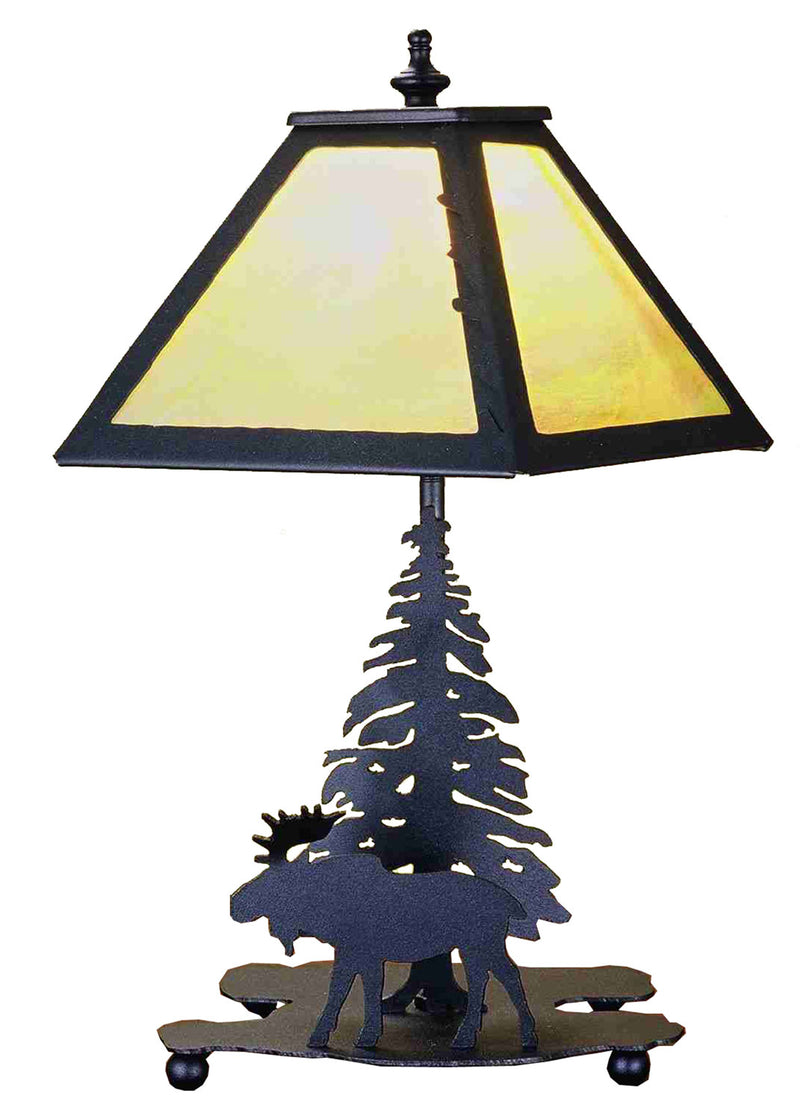 Meyda Tiffany 32467 One Light Accent Lamp, Black Metal