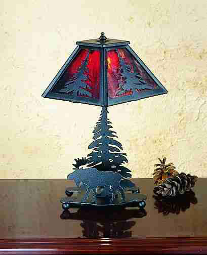 Meyda Tiffany 32478 One Light Table Lamp, Rust