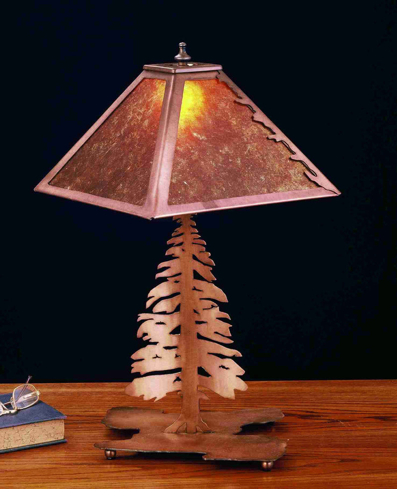 Meyda Tiffany 32506 Table Lamp, Antique Copper/Silver Mica