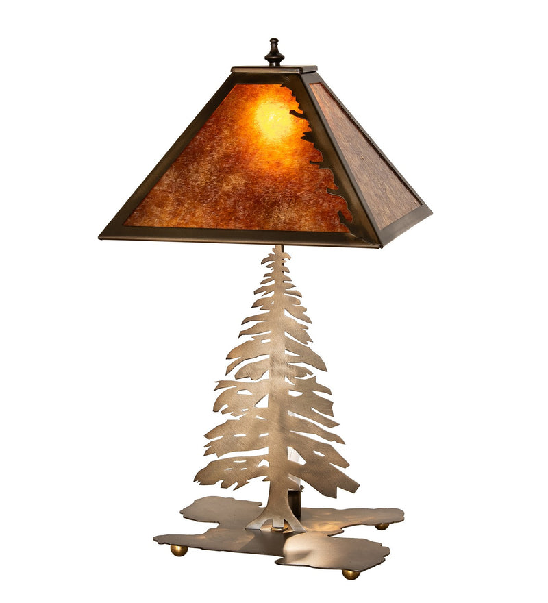 Meyda Tiffany 32515 Table Lamp, Antique Copper/Amber Mica