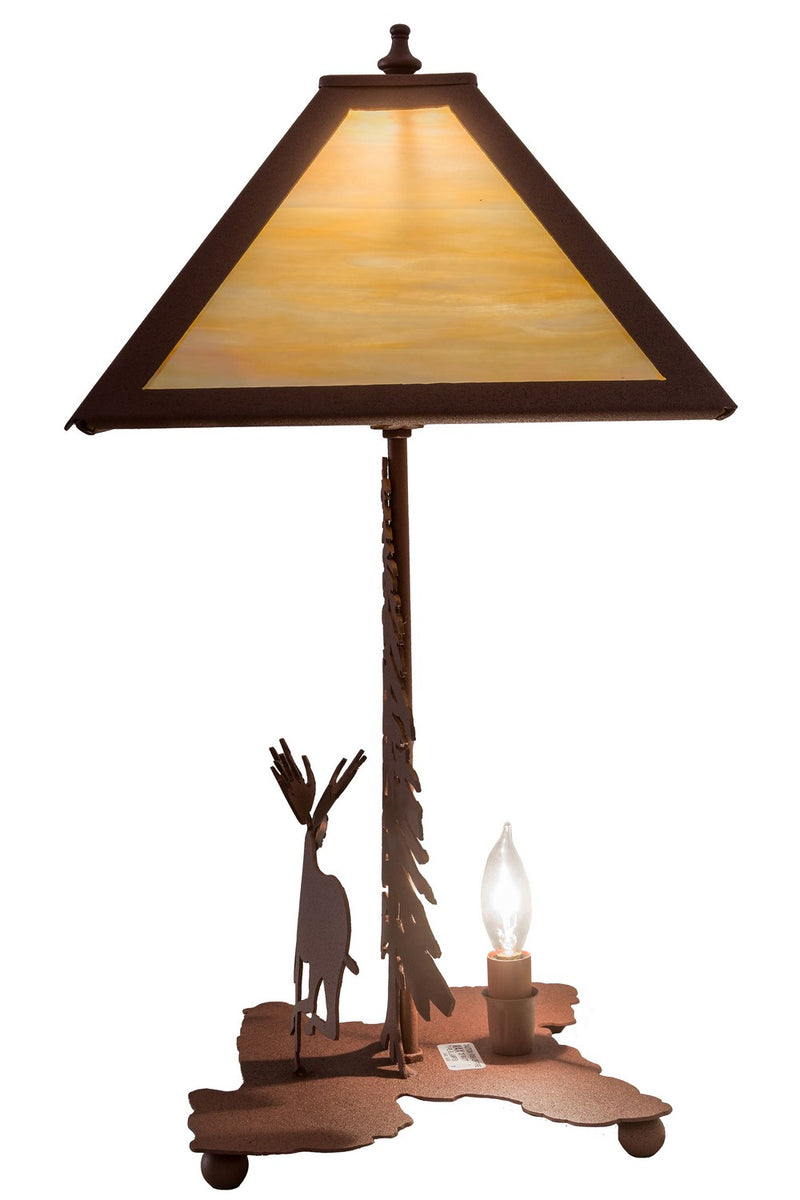 Meyda Tiffany 32516 Two Light Table Lamp, Rust