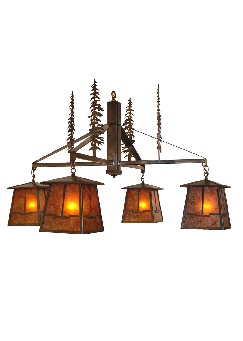 Meyda Tiffany 32698 Four Light Chandelier, Antique Copper
