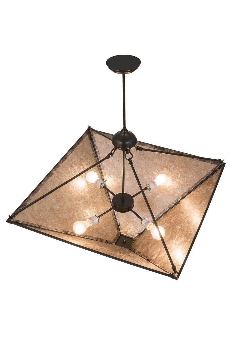 Meyda Tiffany 36326 Four Light Inverted Pendant, Timeless Bronze