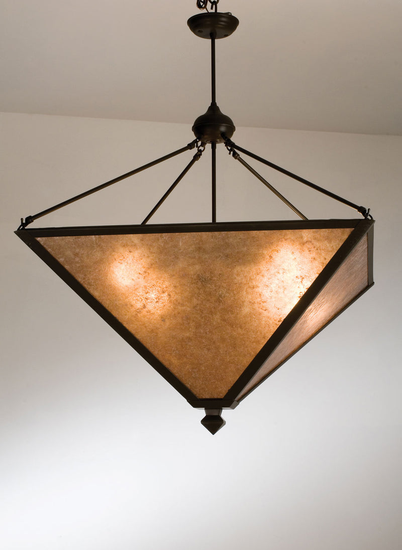 Meyda Tiffany 36326 Four Light Inverted Pendant, Timeless Bronze