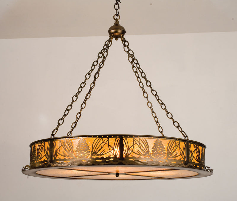Meyda Tiffany 36329 Four Light Pendant, Antique Copper