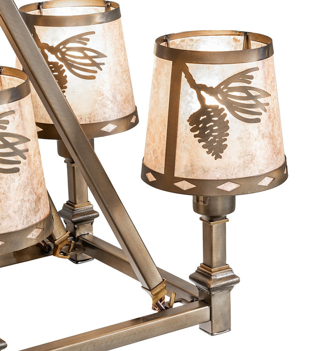 Meyda Tiffany 36610 Eight Light Chandelier, Antique Copper