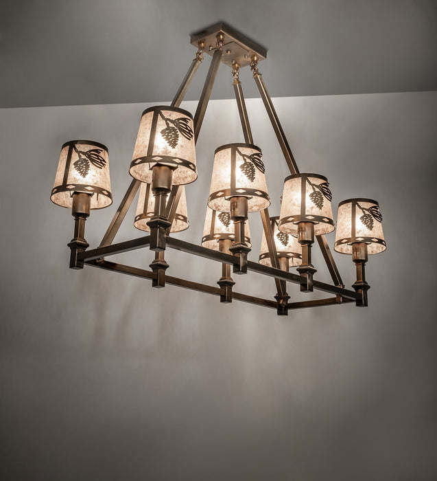 Meyda Tiffany 36610 Eight Light Chandelier, Antique Copper