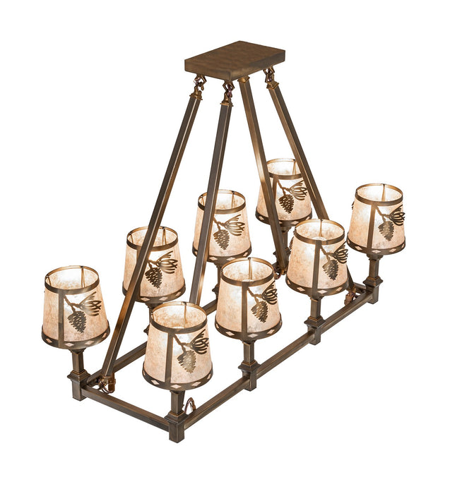Meyda Tiffany 36610 Eight Light Chandelier, Antique Copper