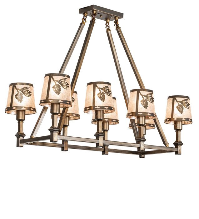 Meyda Tiffany 36610 Eight Light Chandelier, Antique Copper