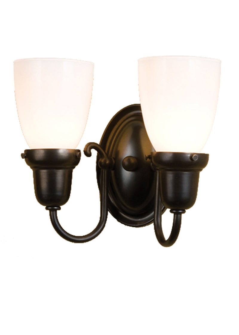 Meyda Tiffany 36634 Two Light Wall Sconce, Craftsman Brown