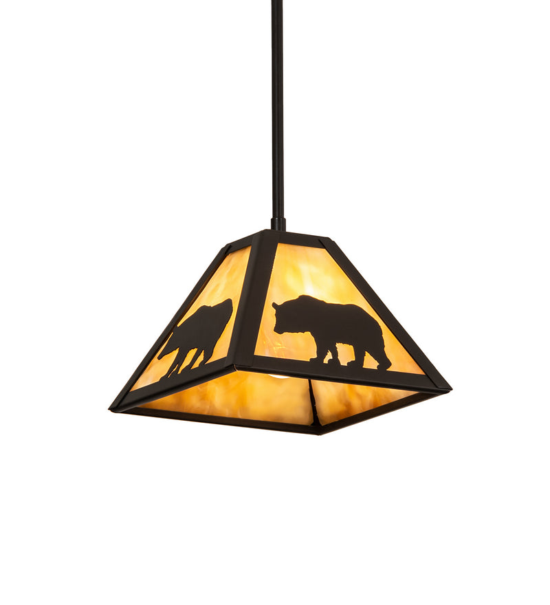 Meyda Tiffany 38289 One Light Mini Pendant, Timeless Bronze