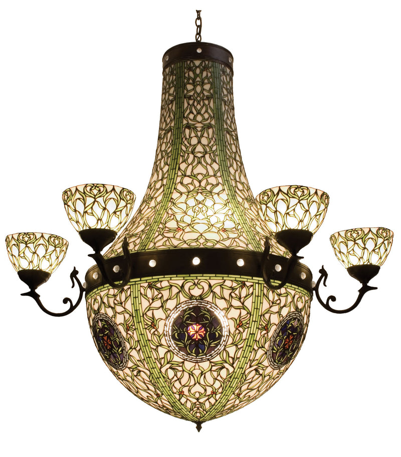 Meyda Tiffany 38465 14 Light Chandelier, Mahogany Bronze