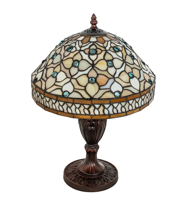 Meyda Tiffany 44881 One Light Accent Lamp, Bai Ha Blue Jewel