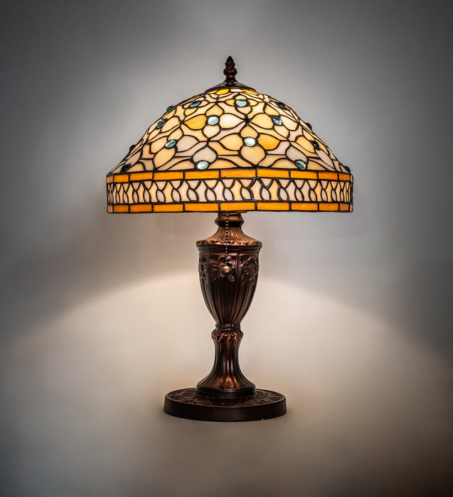 Meyda Tiffany 44881 One Light Accent Lamp, Bai Ha Blue Jewel