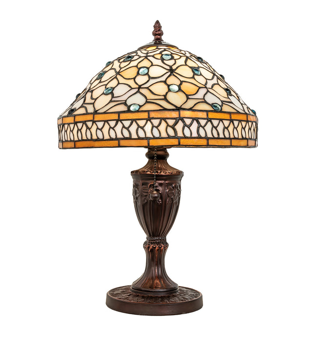 Meyda Tiffany 44881 One Light Accent Lamp, Bai Ha Blue Jewel