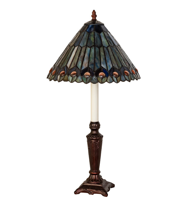 Meyda Tiffany 47840 One Light Table Lamp, Polished Stainless Steel