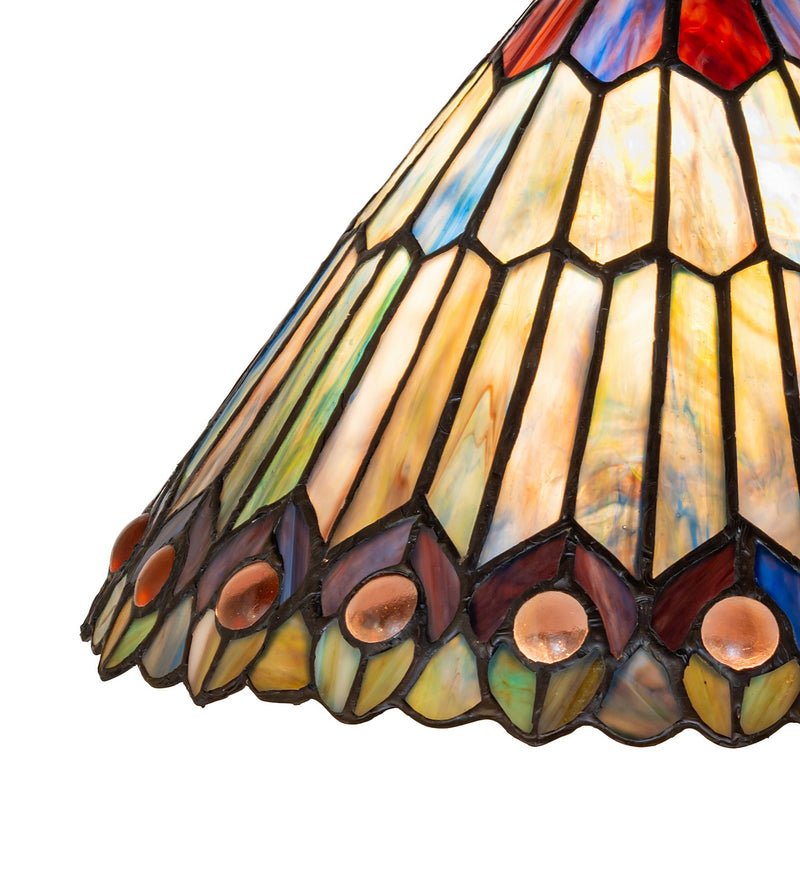 Meyda Tiffany 47840 One Light Table Lamp, Polished Stainless Steel