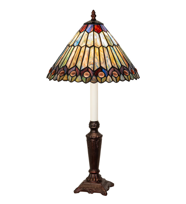 Meyda Tiffany 47840 One Light Table Lamp, Polished Stainless Steel