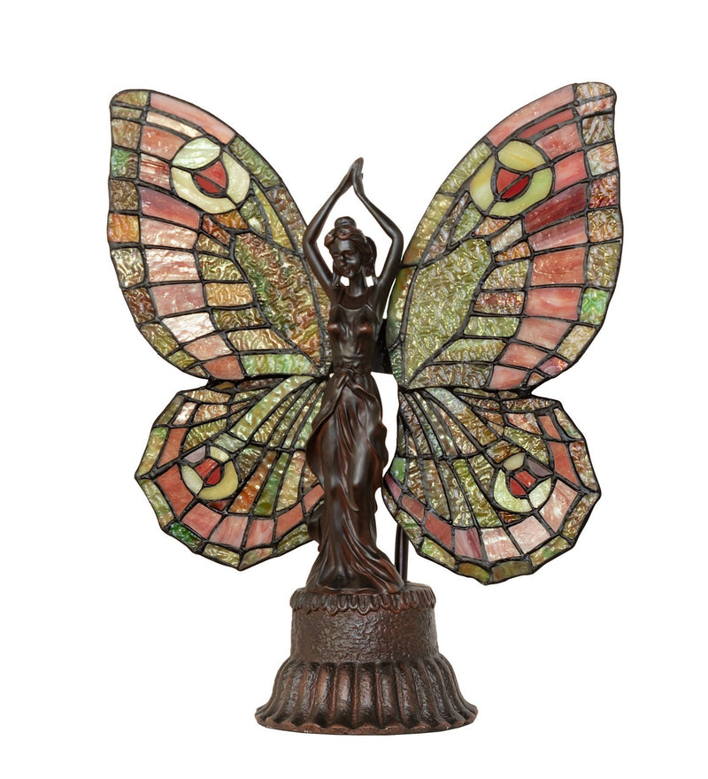 Meyda Tiffany 48018 Two Light Accent Lamp, Mahogany Bronze