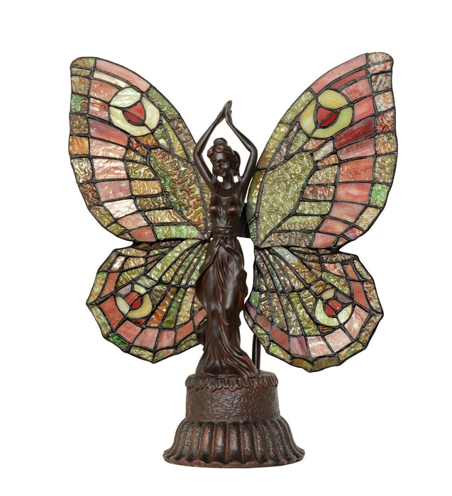 Meyda Tiffany 48018 Two Light Accent Lamp, Mahogany Bronze
