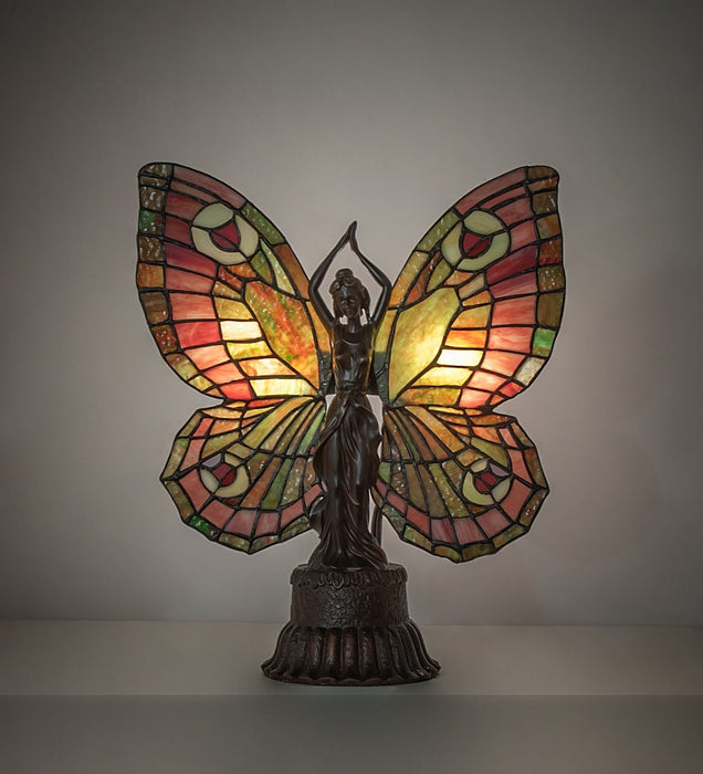 Meyda Tiffany 48018 Two Light Accent Lamp, Mahogany Bronze