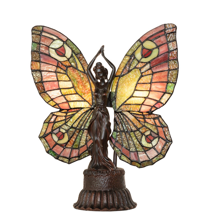 Meyda Tiffany 48018 Two Light Accent Lamp, Mahogany Bronze