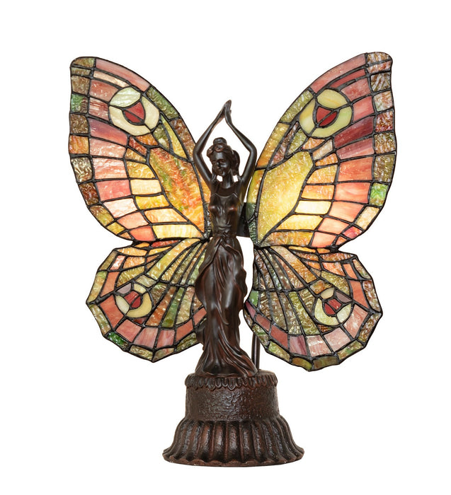 Meyda Tiffany 48018 Two Light Accent Lamp, Mahogany Bronze