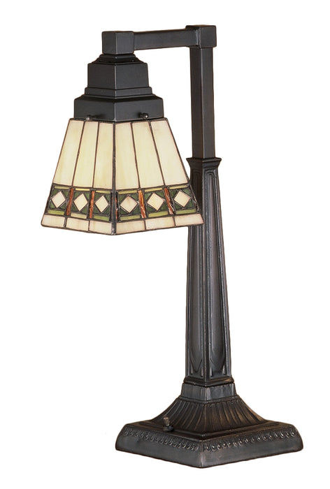 Meyda Tiffany 48213 One Light Desk Lamp, Beige Green Da Avocado