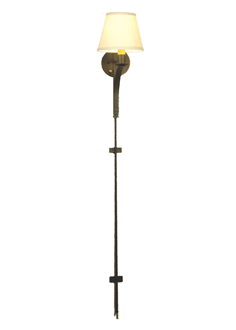 Meyda Tiffany 48510 One Light Wall Sconce, Wrought Iron
