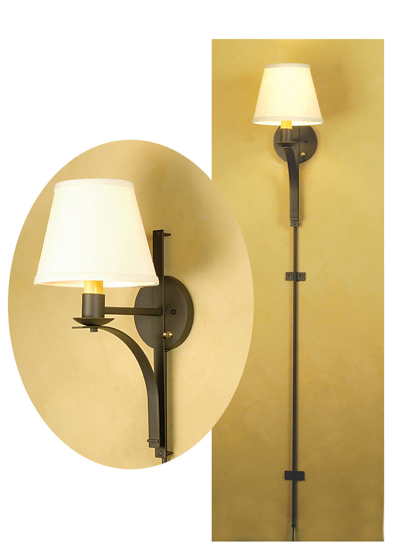 Meyda Tiffany 48555 One Light Wall Sconce, Wrought Iron