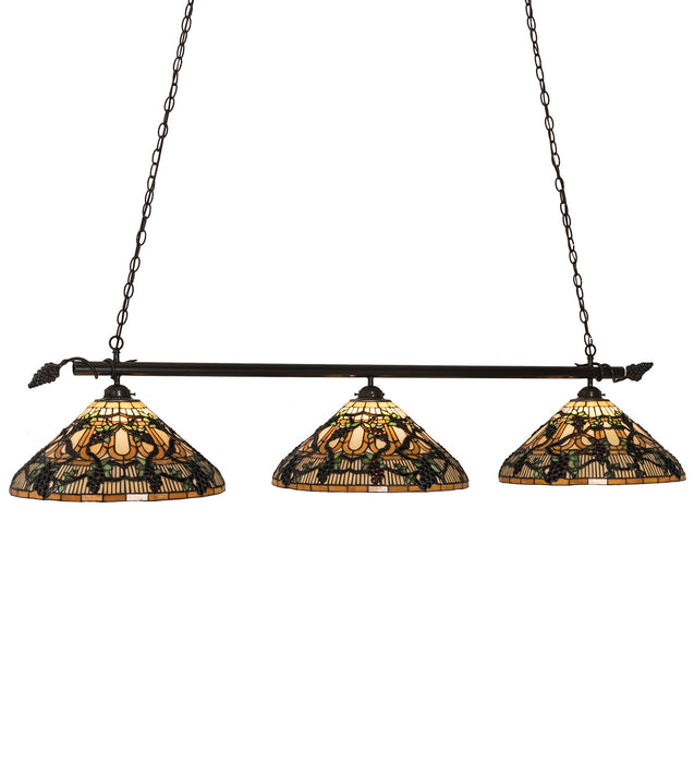 Meyda Tiffany 48645 Three Light Island Pendant, Timeless Bronze