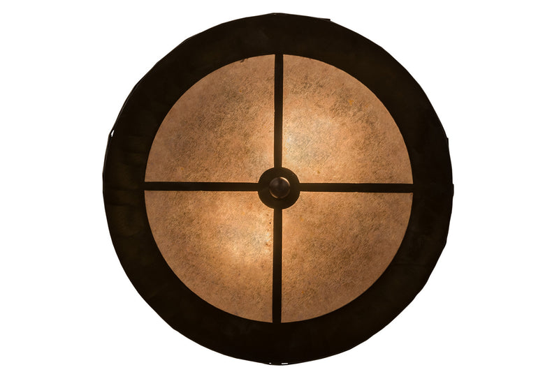 Meyda Tiffany 48796 Two Light Flushmount, Antique Copper