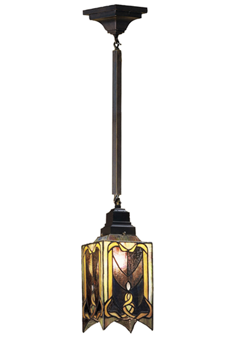 Meyda Tiffany 49124 One Light Mini Pendant, Pbnawg Ha Clear