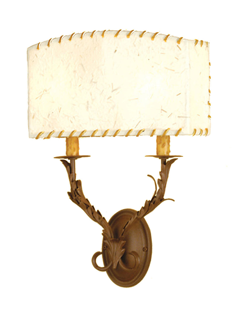 Meyda Tiffany 49830 Two Light Wall Sconce, Rust