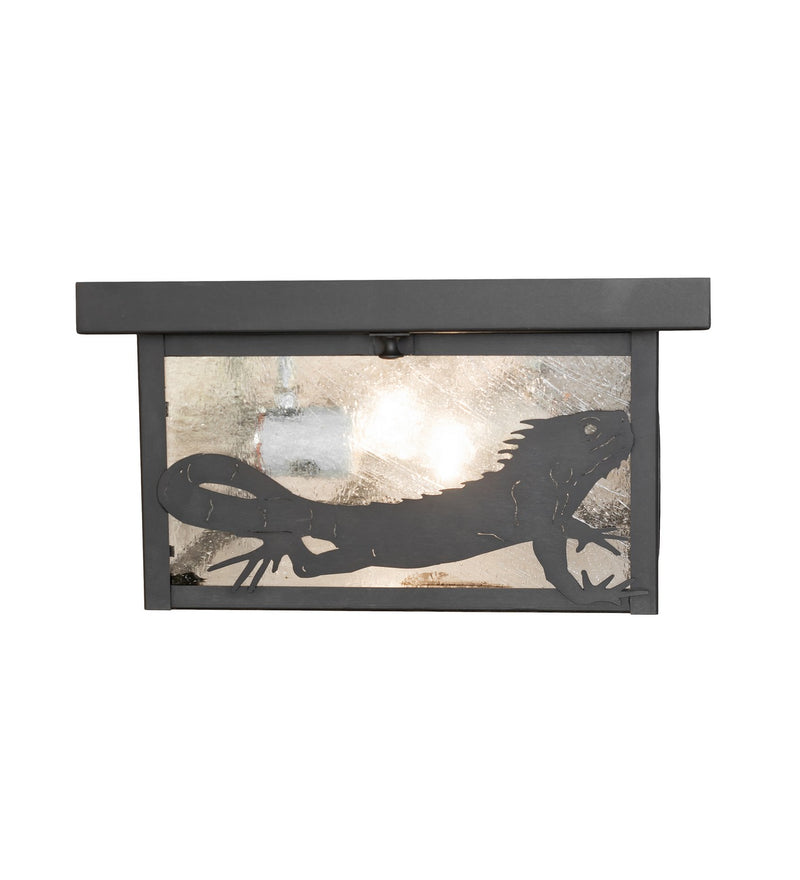 Meyda Tiffany 50121 Two Light Flushmount, Craftsman Brown