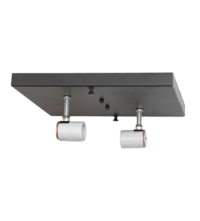 Meyda Tiffany 50121 Two Light Flushmount, Craftsman Brown