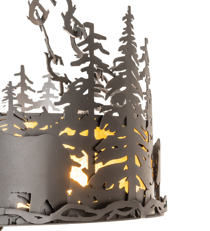 Meyda Tiffany 50282 Four Light Inverted Pendant, Textured Black