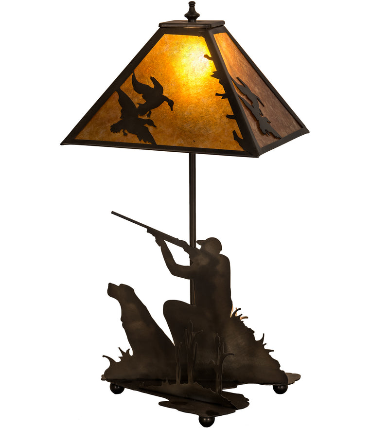 Meyda Tiffany 50402 Two Light Table Lamp, Antique Copper