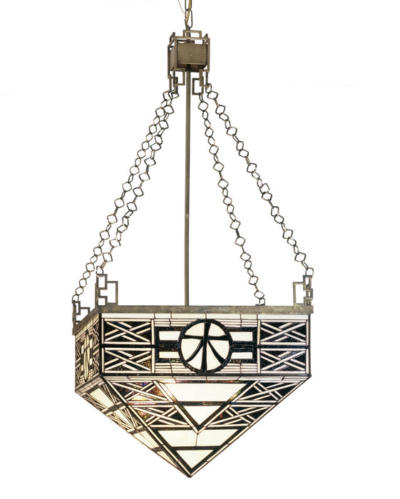 Meyda Tiffany 50551 Four Light Inverted Pendant, Mahogany Bronze