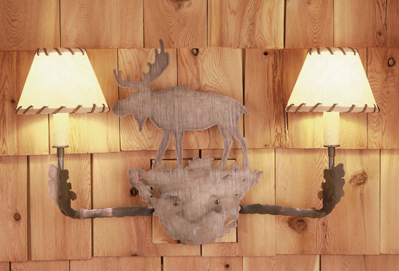 Meyda Tiffany 50615 Two Light Wall Sconce, Brushed Nickel