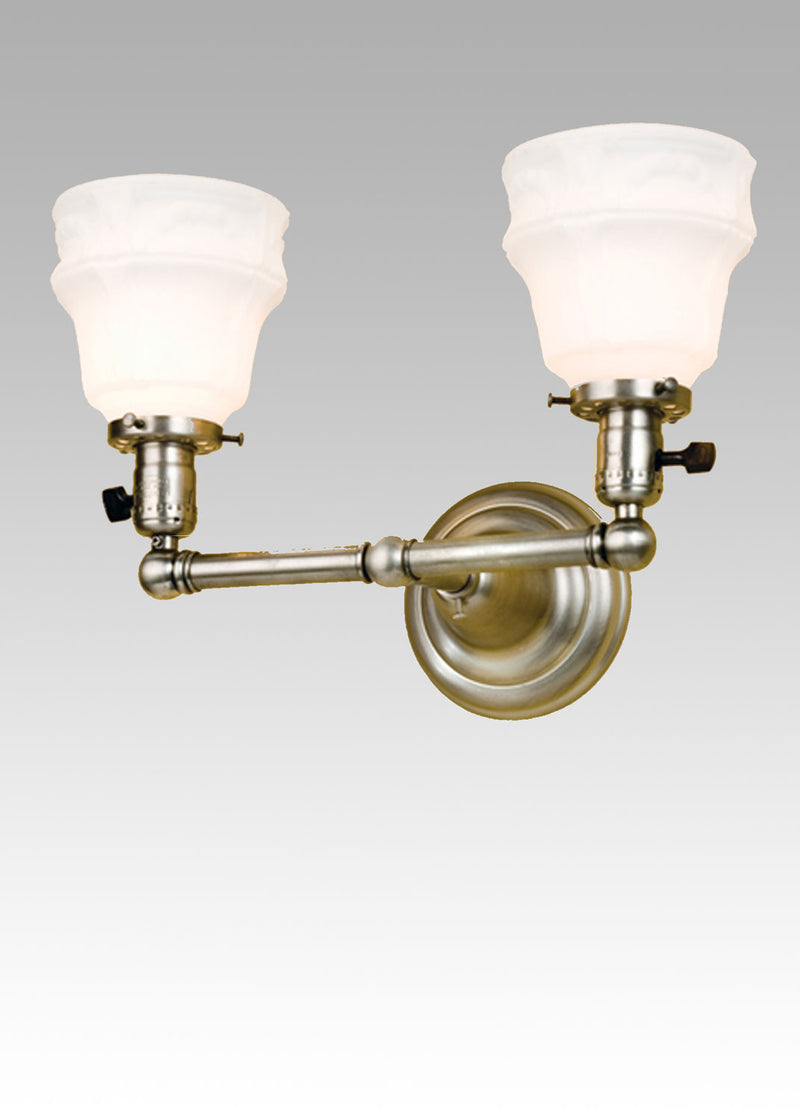 Meyda Tiffany 50624 Two Light Wall Sconce, Antique Nickel