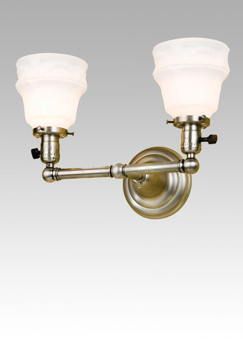 Meyda Tiffany 50624 Two Light Wall Sconce, Antique Nickel