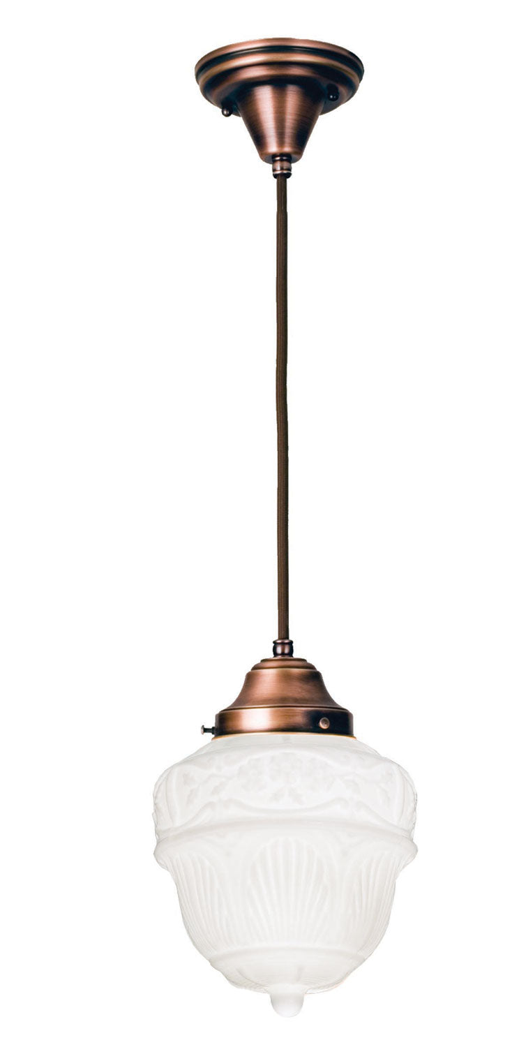 Meyda Tiffany 50645 One Light Mini Pendant, Burnished Copper