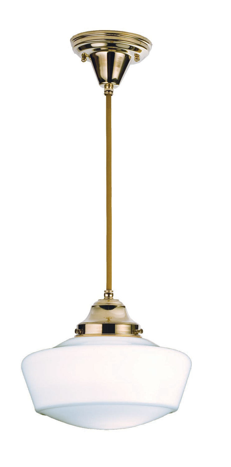 Meyda Tiffany 50648 One Light Mini Pendant, Polished Brass