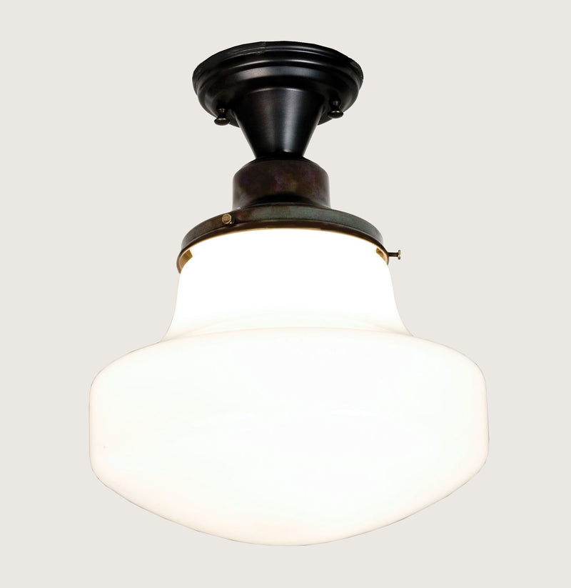 Meyda Tiffany 50650 One Light Semi-Flushmount, Craftsman Brown