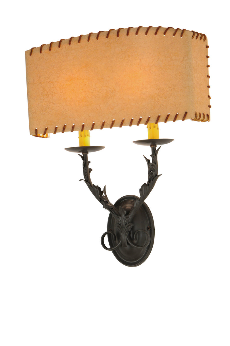 Meyda Tiffany 50679 Two Light Wall Sconce, Timeless Bronze