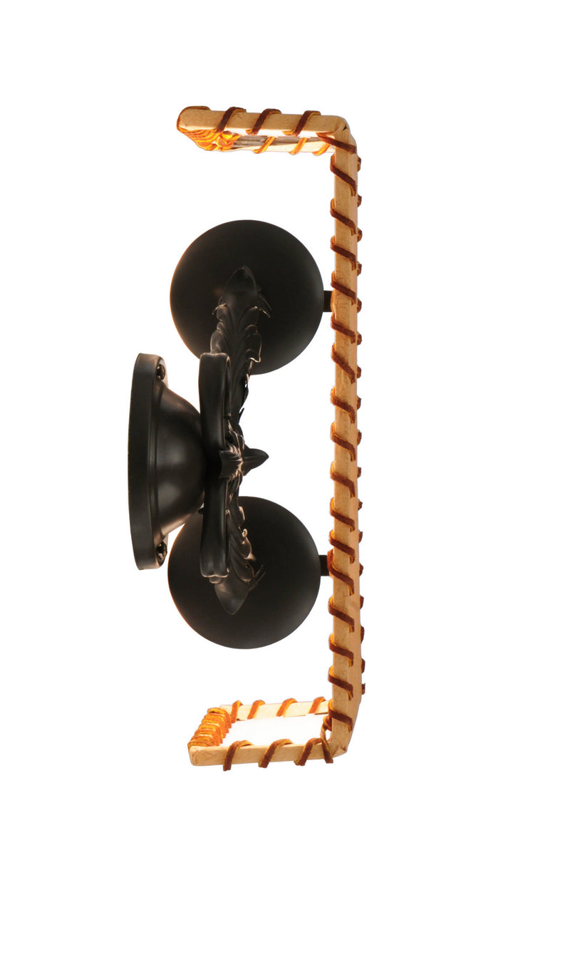 Meyda Tiffany 50679 Two Light Wall Sconce, Timeless Bronze