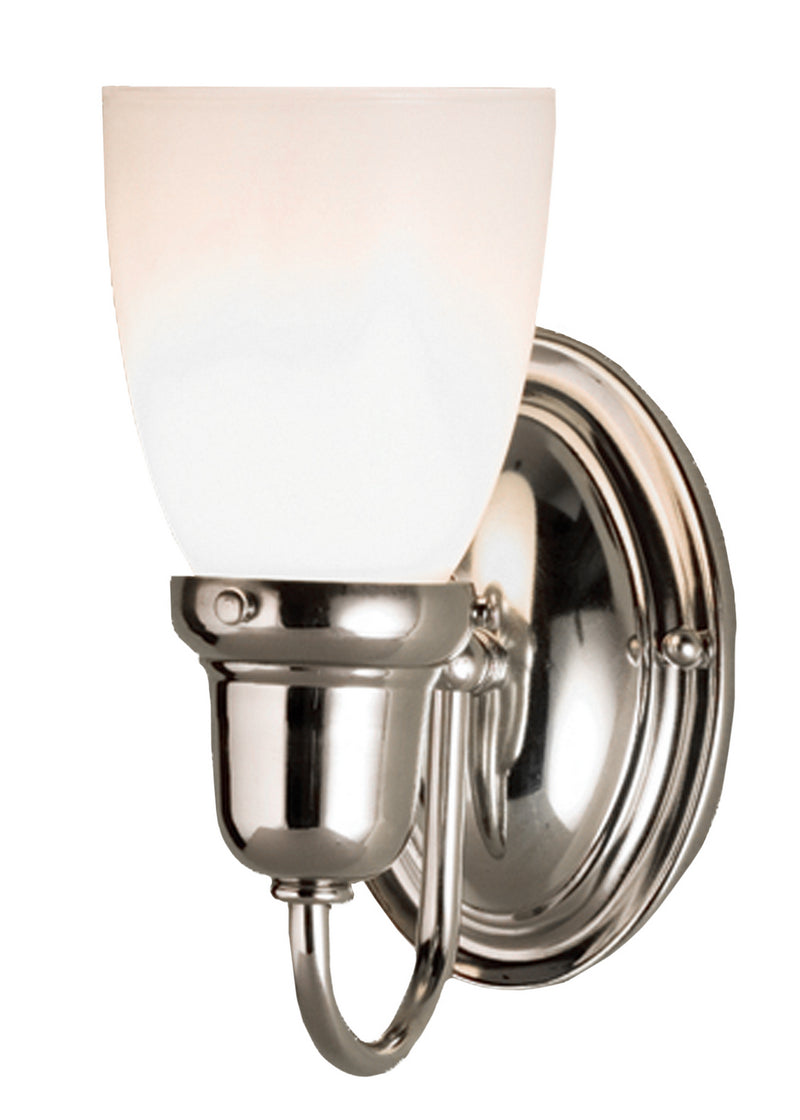 Meyda Tiffany 50683 One Light Wall Sconce, Polished Nickel
