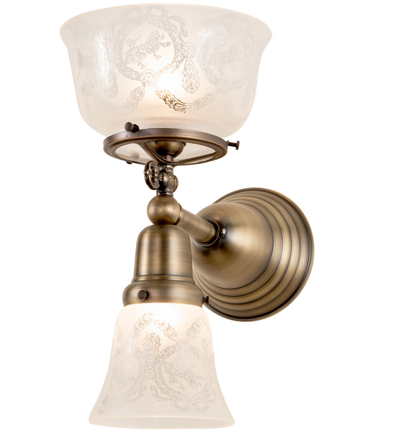 Meyda Tiffany 50755 Two Light Wall Sconce, Antique